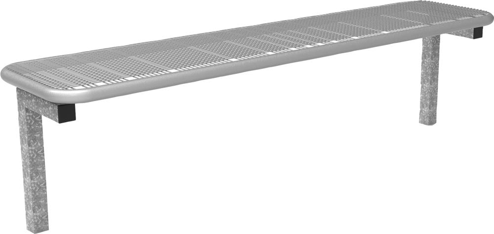 Parkbank SEVILLA Drahtgitter RAL 9006 Nutzbreite 1770mm o.Lehne zum einbetonieren