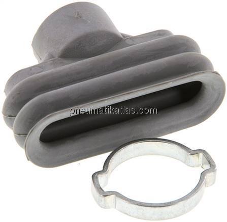 Ovalbalgsauger, 45 x 15mm, Hub 8,5mm, NBR (60A), grau