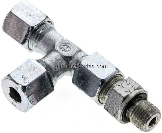 Einstellb. L-Schneidringverschraubung G 1/4"-8 S (M16x1,5), Stahl verzinkt