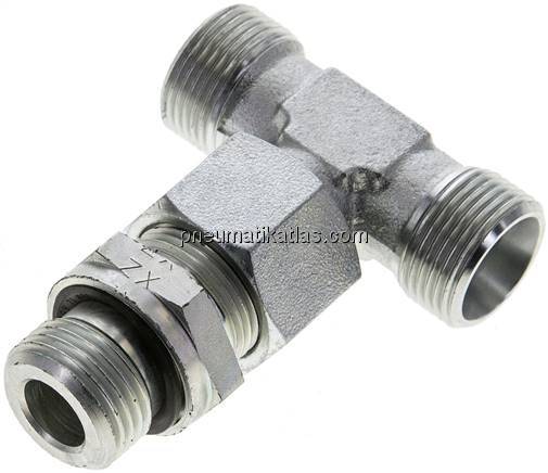 Einstellb. T-Schneidringverschraub.G 1/2"-15 L (M22x1,5), ohne Mutter & Schneidr