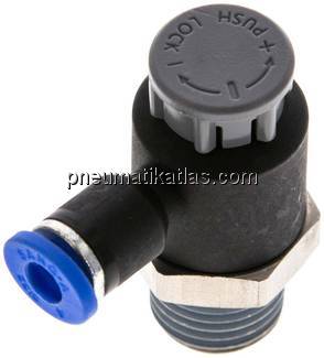 Kompakt-Drosselventil R 1/4"-4mm,abluftregelnd (Standard)