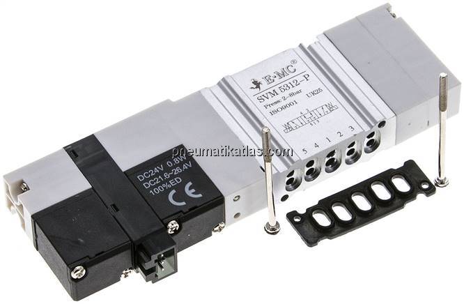 Magnetventil für S1V, 5/3-Wege (Mittelstellung belüftet)