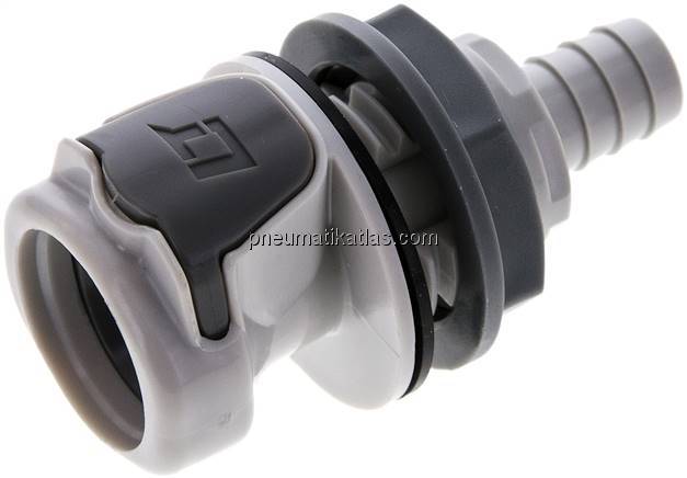 Schott-Kupplungsdose (HF) mit Schlauchtülle, Polypropylen