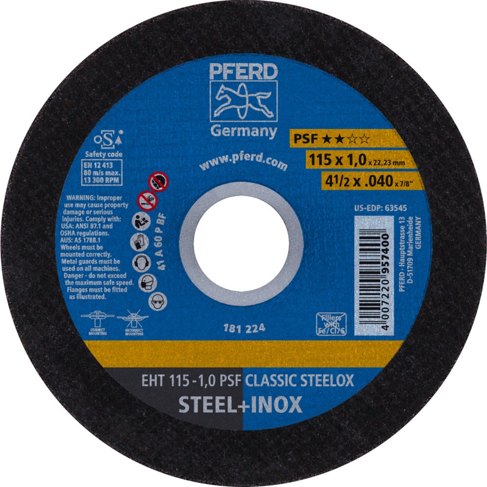 Trennscheiben EHT 115-1,0 PSF CLASSIC STEELOX