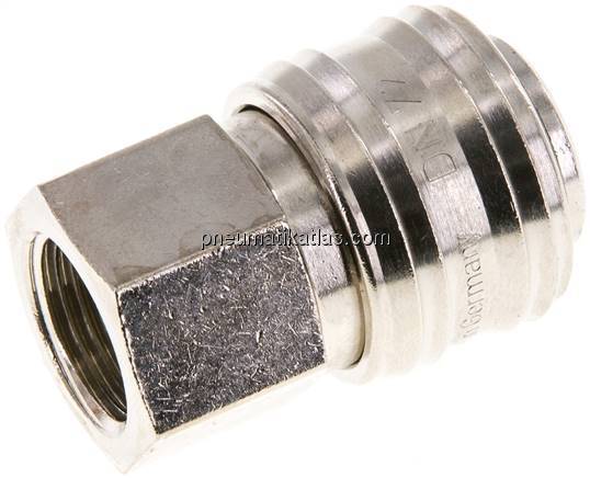 Kupplungsdose (NW7,2) G 3/8"(IG), Messing vernickelt