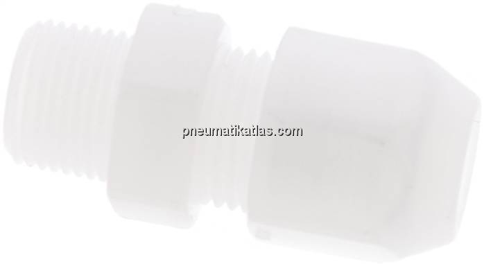 Gerade Verschraubung R 3/8"-12x10mm, Polypropylen