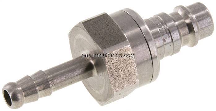 Kupplungsstecker (NW7,2) 6 (1/4")mm Schlauch, Edelstahl