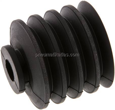 Balgsauger, 4,5-fach, P-Serie, Ø 51x25mm, CR (50A), schwarz