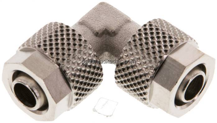 Winkel-Verschraubung 8x6mm, Messing vernickelt