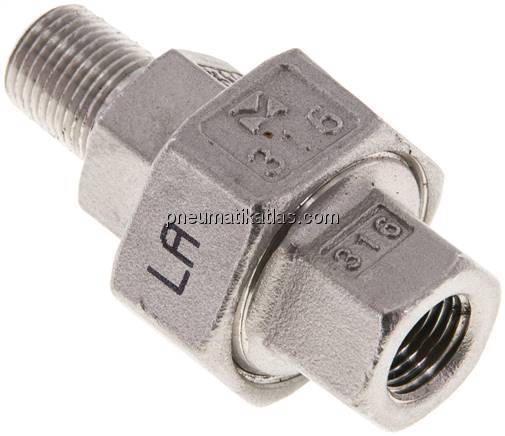 Verschraubung kon. dichtend, NPT 1/8"/NPT 1/8" (IG/AG)