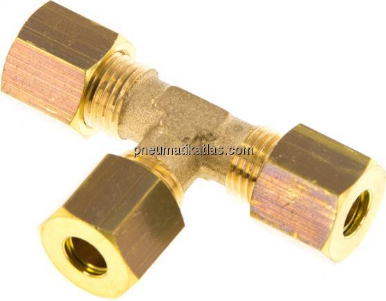 T-Klemmringverschraubung 6 (M10x1)mm, Messing