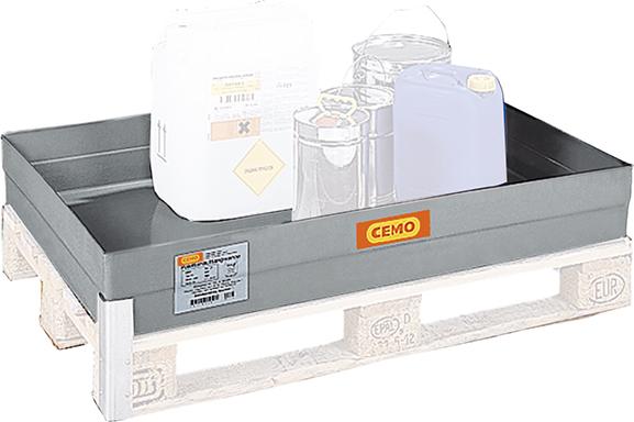 Paletten-Auffangwanne 150l m.ArretierungsnockenCEMO