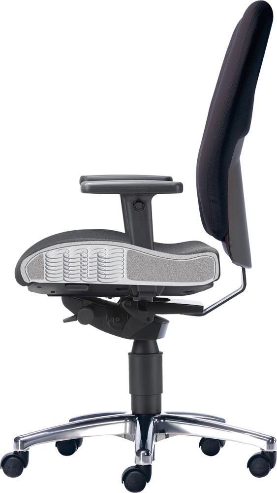 Profi-Bandscheibenstuhl Männersitz schwarz belastbar bis 120 kg