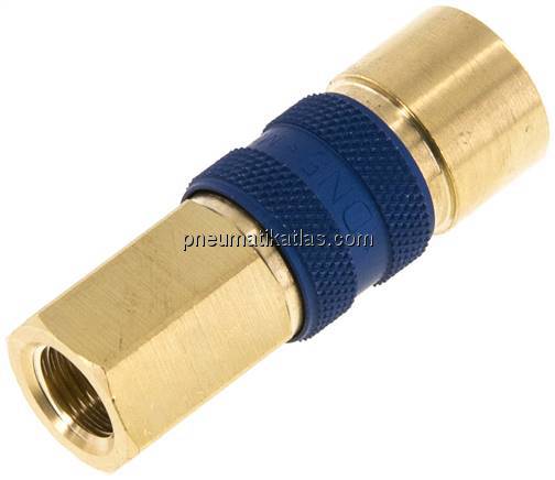 Kupplungsdose (NW5) G 1/8"(IG), blau, Sechseck SW10