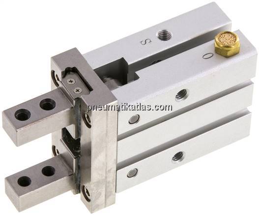 Parallelgreifer, Kolben 20mm, einfachwirkend - drucklos geöffnet (außen greifend