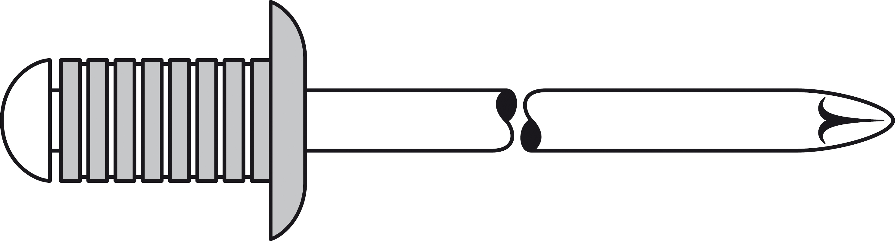 Blindniete Gerillt Alu/Stahl Flachrundkopf 4,8 x 14