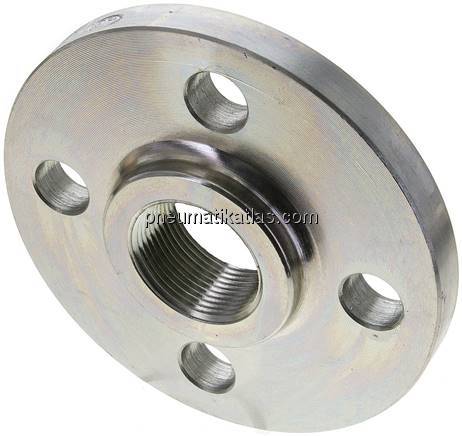 Gewindeflansch DN32-PN40 (DIN/EN), Rp 1-1/4", DIN 2567 & EN 1092-1 (Typ 13), Sta