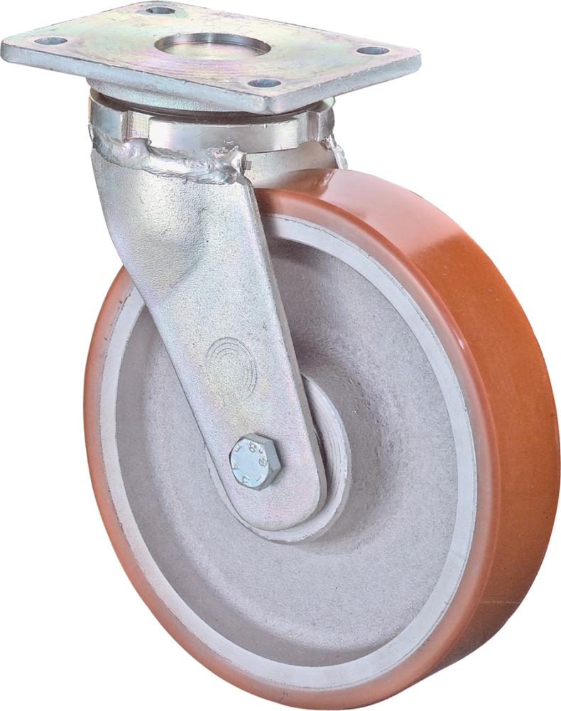 Lenkrolle 300/100mm RR100B15 Pl.,Polyure Guss,KL RR100.C10.302 BS ROLLEN