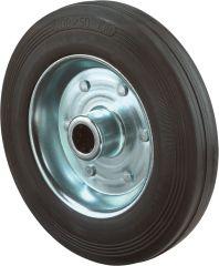 Gummirad 200mm B55.200 schwarz,Radk.verzinkt,RL BS ROLLEN