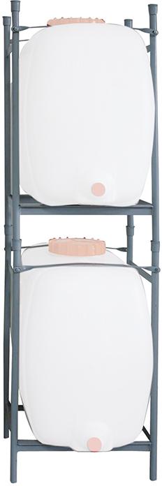 Stapelgestell für 500 l Fass grau lackiert