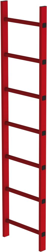 Schachtleiter 7 Sprossen L 1,96 m B450 mm LW 300 mm GFK