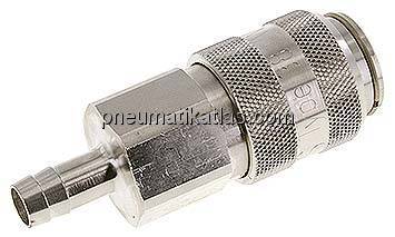 Kupplungsdose (NW15) 13 (1/2")mm Schlauch, Messing vernickelt