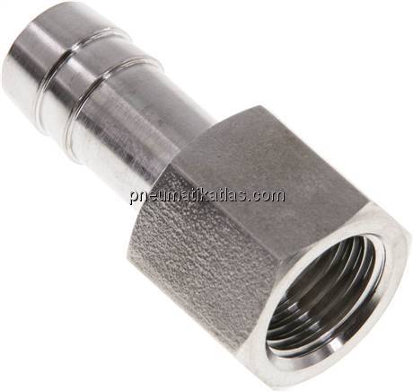 Aufschraub-Schlauchtülle G 1/4"-10mm, 1.4571