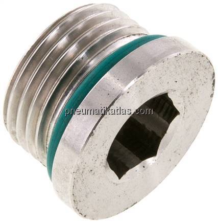 HD-Verschlussstopfen Innenskt. UN 1-1/16"-12, V4A