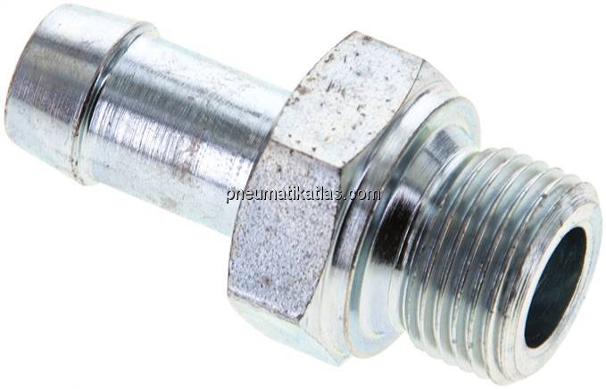 Schlauchnippel G 3/8" AG (Dichtkante), 11 - 12mm