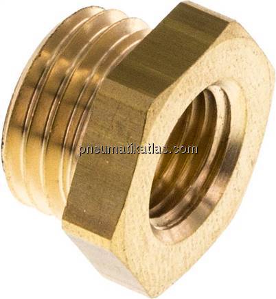 Reduziernippel M 14x1,5(AG)-M 10x1(IG), Messing