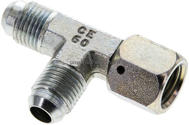 T-Verschraubung,UNF 9/16"-18 (JIC), Stahl verzinkt