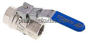 Messing-Kugelhahn, abschließbar, Rp 1/2", -0,98 bis 65 bar