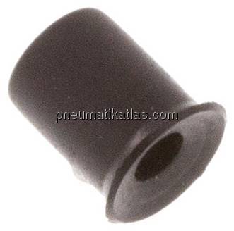 Flachsauger, P-Serie, Ø 5x0,5mm, CR (50A), schwarz