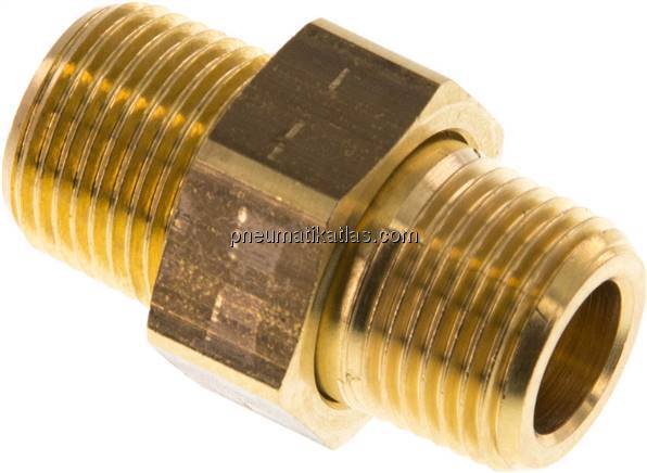 Doppelnippel trennbar R 3/8"-R 3/8", Messing