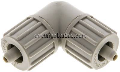 Winkel-Verschraubung 10x4mm, Polypropylen