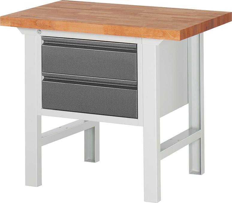 Werkbank Serie Basic 7 Modell 7125-1 B1000xT700xH840mm RAL7035/7016