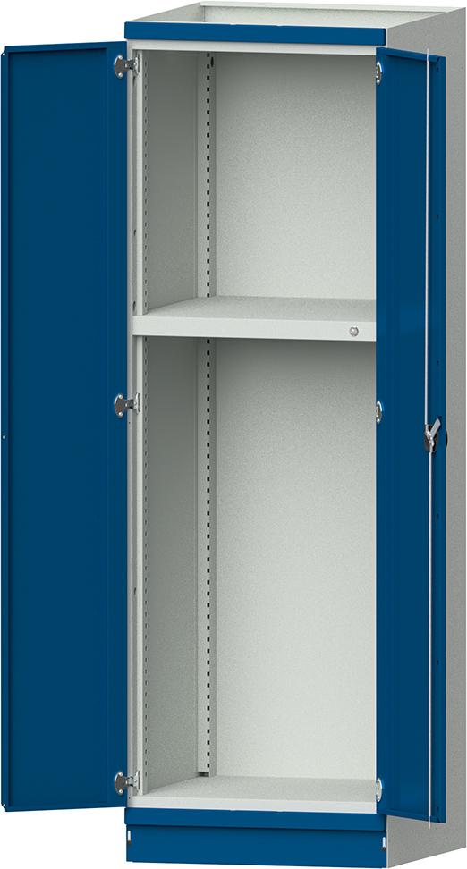 Leergehäuse Modell 103 B715xT720xH2200mm RAL 7035/5012 mit Türen Schubladenblock NH 1200mm