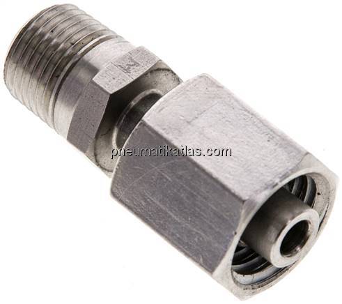 Einstellb. Schneidringverschr. 6 L-NPT 1/8", 1.4571