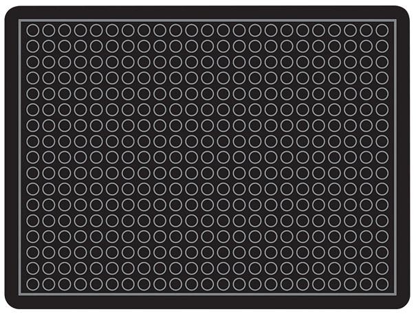 Arbeitsplatzmatte YOGA DOME Oil schwarz B90xT120 cm