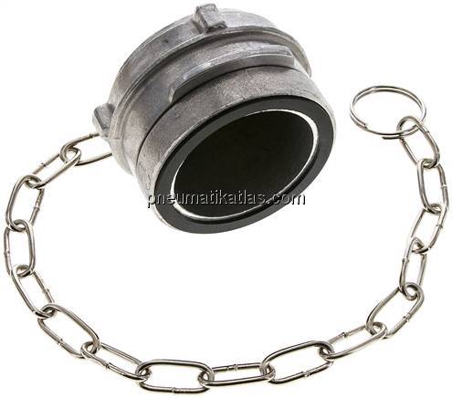 Guillemin-Verschluss mit Verriegelung, Aluminium, 2" (Dichtfäche 68 mm)