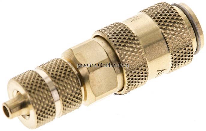 Kupplungsdose (NW2,7) 4,3x3mm Schlauch, Messing