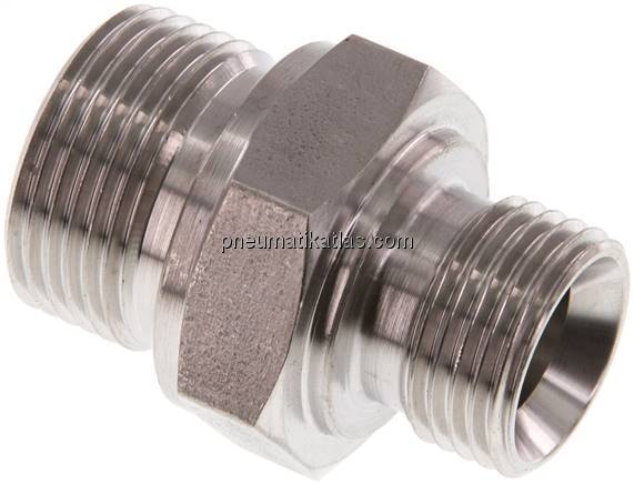 Hydraulik-Doppelnippel G 3/4"-G 1/2", 1.4571