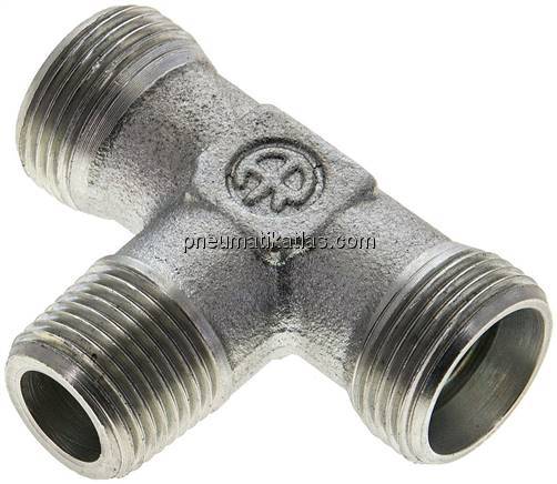 T-Schneidringverschraubung M 18x1,5 (konisch)-15 L (M22x1,5), ohne Mutter & Schn