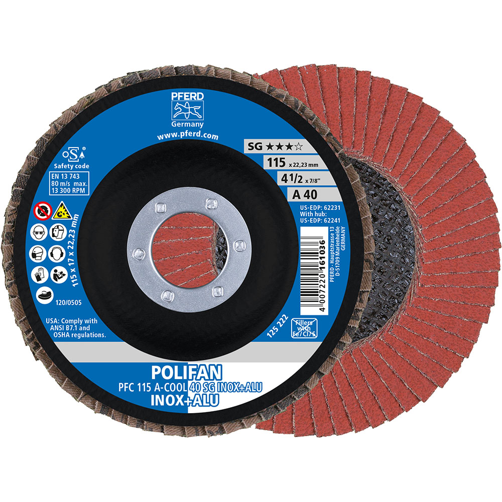 POLIFAN-Fächerscheiben PFC 115 A-COOL 40 SG INOX+ALU