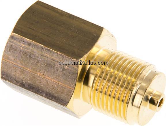 Manom.-Reduzierung M 20x1,5(AG)-G 1/2"(IG). Messing, 46mm