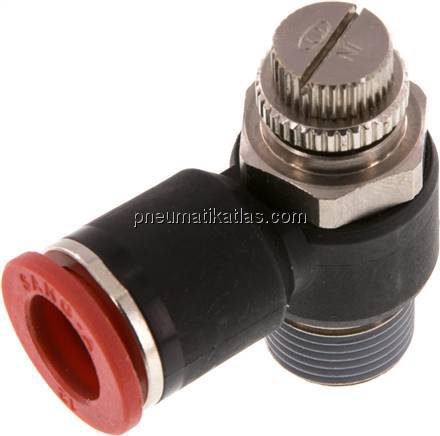 Winkel-Drosselrückschlagventil R 3/8"-12mm,zuluftregelnd