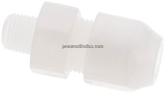 Gerade Verschraubung R 1/8"-8x6mm, PVDF (FDA)