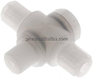 T-Verschraubung G 1/4"-6x4mm, PVDF, Hohlschraube