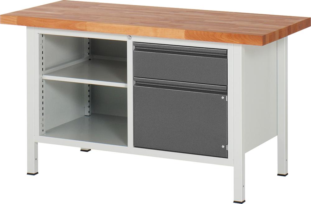 Werkbank Serie Basic 8 Modell 8461-2 B1500xT700xH840mm RAL7035/7016