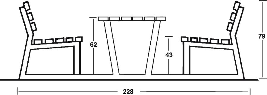 Bank-Tisch-Bank nord. Fichte imprägniert,lasiert
